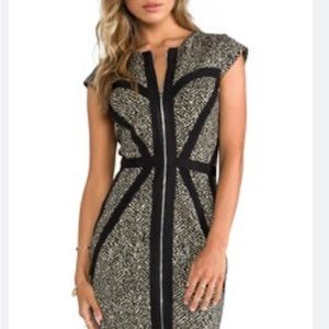 Erin Fetherston Black Gold Metallic Corrine Dress-Sz 4